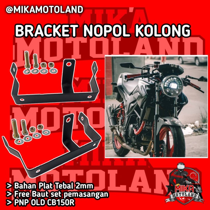 Bracket plat nomor kolong new cb150r, CB150X, old cb150r