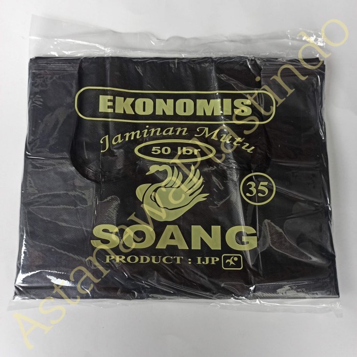 PROMO SPECIAL Plastik kresek ekonomis ukuran 35 hitam 35x55 cm soang eko murah loco