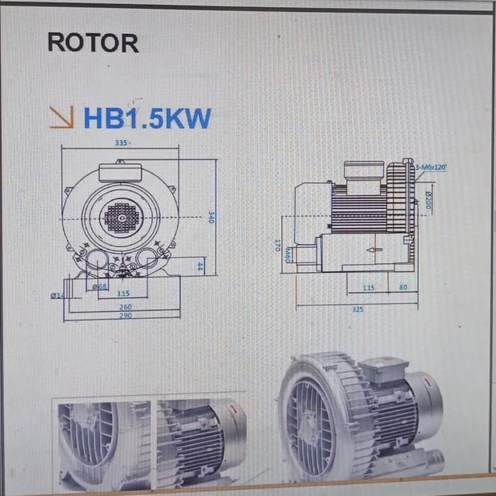 Paling Baik Ring Blower Rotor Vortex 2Hp 3Phase 2 Inch Rings Bllowers Pompa Rotor