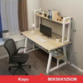 PREMIUM E-TIFE Meja Belajar / Meja Belajar dengan Rak / Meja Belajar Minimalis / Meja Belajar Kayu