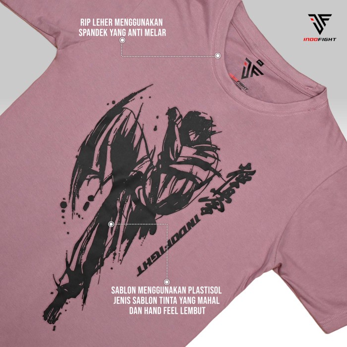 Kaos Karate Kyokushin Indofight T-shirt Kyokushin Baju Kyokushin Kaos Olahraga Karate Kyokushin