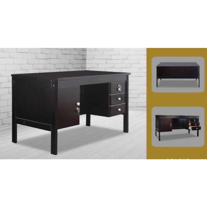 PREMIUM Meja Kerja Kayu Solid Wittop 1 Biro / MEDAN SUMUT