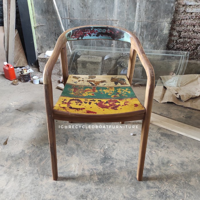 PREMIUM Kursi Cafe Jati Skandinavian Retro Vintage Kayu Bekas Kapal