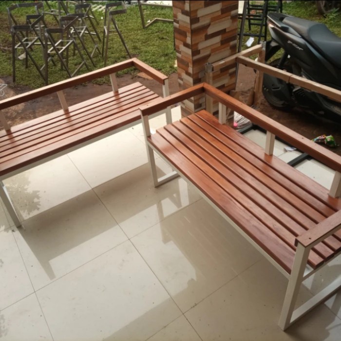 PREMIUM kursi taman kursi besi kursi teras kursi marmer kursi kayu besi modern