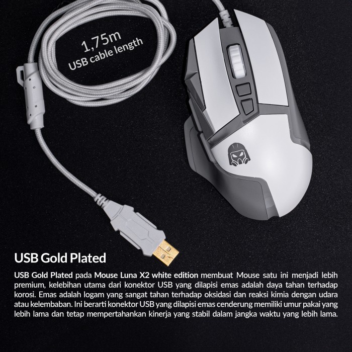DIGITAL ALLIANCE Luna X2 RGB Pixart 3327 Huano Mouse Gang Ergonoc DiskonJual MurahHarga DiskonObral]