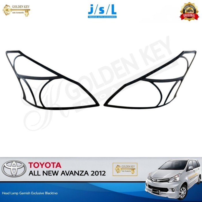 JSL Garnish Depan All New Avanza 2012 Head Lamp Garnish Blacktivo