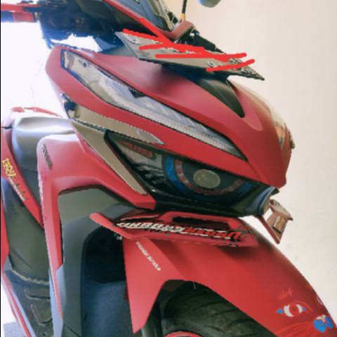 TGP Garnish chrome lampu depan new vario 150