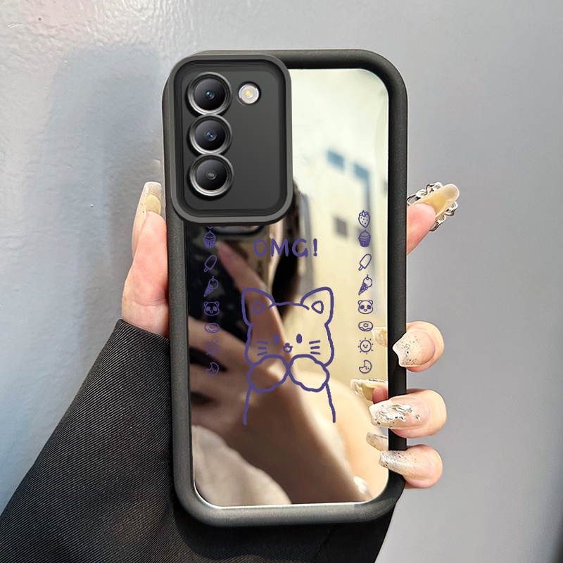 Casing Hp Untuk VIVO Y100 5G Z1 Pro Z5x Case Softcase Kesing Corak Kucing Biru Cesing silikon kasing