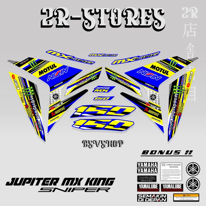 terbaru  striping yamaha mx king 150 racing 01 / racing / stiker sniper y15zr mxi 150 / exciter
