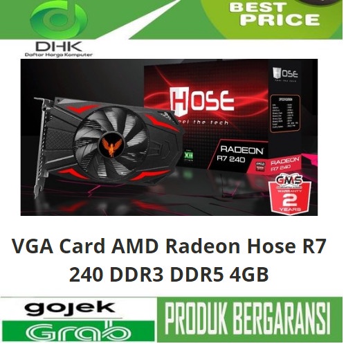 BISA GOSEND VGA CARD AMD RADEON HOSE R7 240 DDR3 4GB TERLARIS