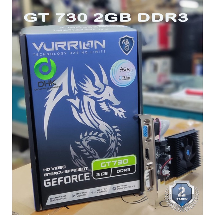 BISA GOSEND VGA VURRION NVIDIA GEFORCE GT730 2GB DDR3 128BIT GAMING BEST SELLER