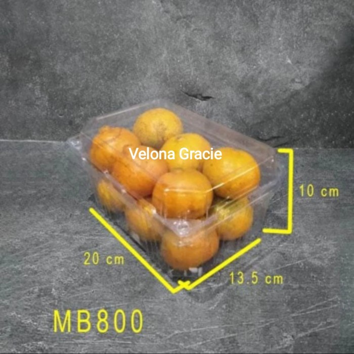 Kotak Mika Buah 1 kg MB800 isi 25 pcs MB 800 Anggur Jeruk Jambu Kode 1170