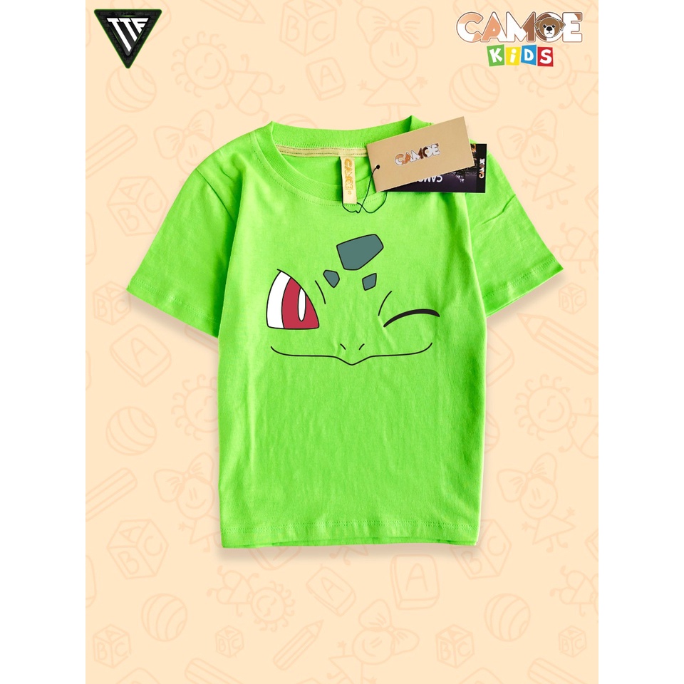 Kaos Anak KIDS Bulbasaur Muka Pokemon Face Gaming Anime