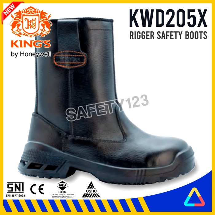 Paling Berkualitas Kings Kwd 205X Sepatu Safety Shoes King'S Kwd205 Hitam Ori Honeywell