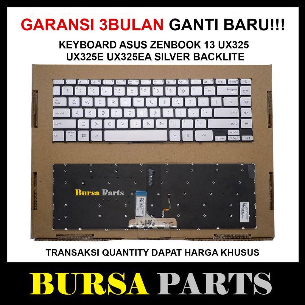 Keyboard Asus Zenbook 13 ux325 ux325e ux325ea Silver Backlight