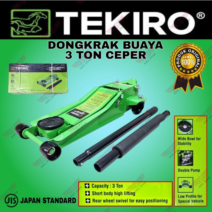 Terpopuler Tekiro Dongkrak Buaya 3Ton Ceper Dongkrak Buaya 3T Double Pump