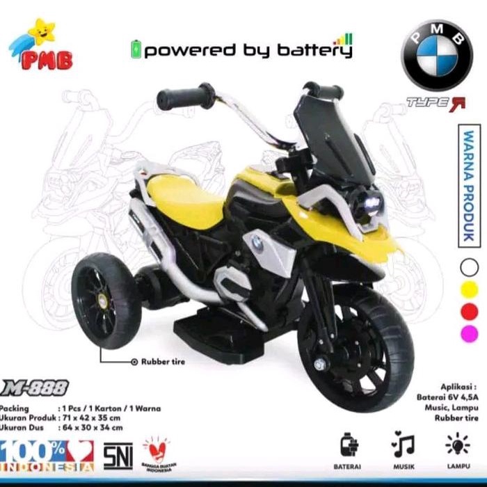 KUYY SEPEDA MOTOR ANAK PMB MOTOR TYPE 888 (AKI BATERAI) MAINAN ANAK PACKING AMAN
