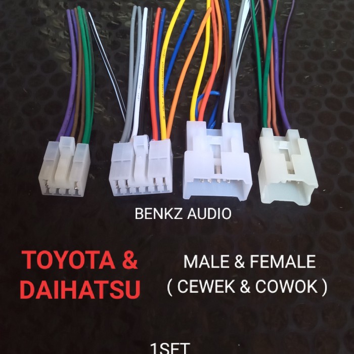 Soket head unit toyota daihatsu male dan female