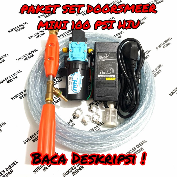 BEBAS ONGKIR - PAKET SET Alat Mesin Cuci Motor Mobil AC Jet Cleaner Steam Pompa Air