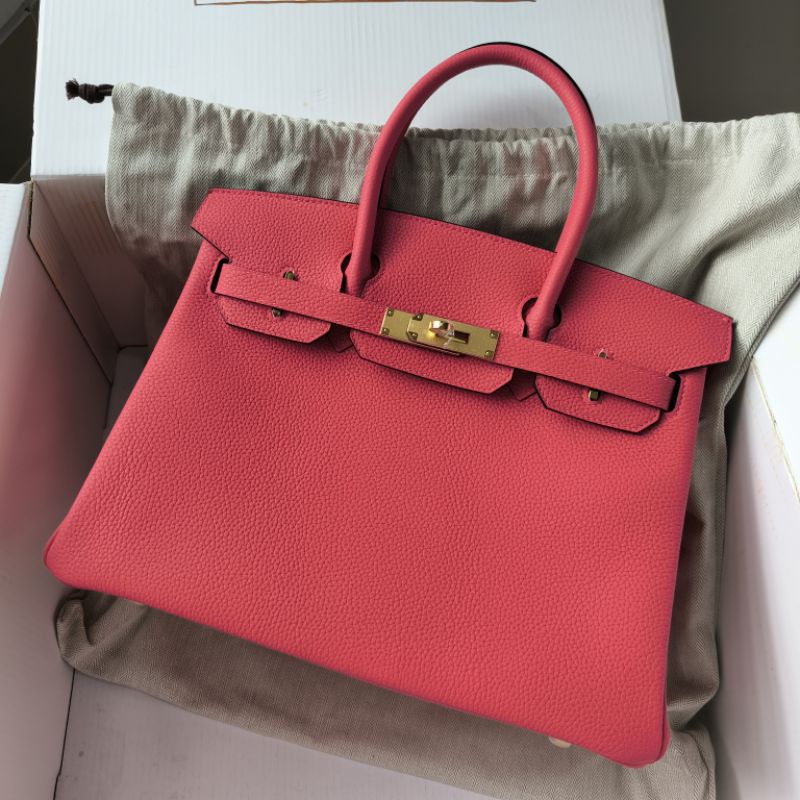 Tas Hb 30 Cm Rose Extreme Togo Leather Half Handmade