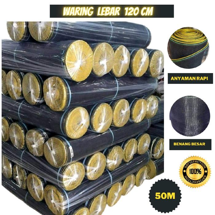 PREMIUM jaring ikan waring 1roll 50meter untuk pagar ayam dan keramba ikan Umpan
