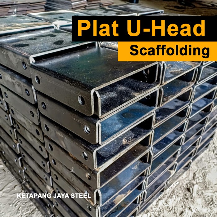 PREMIUM base plate U-head scaffolding / plat dasar Uhead scaffolding