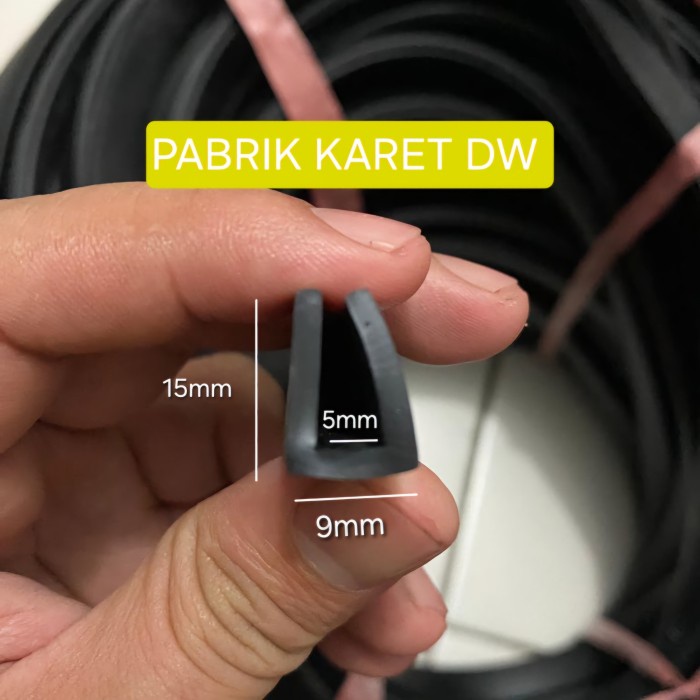 PREMIUM Karet u jepit kaca 5 mm karet u lis jepit plat 5mm
