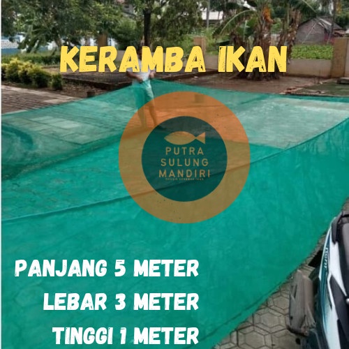 PREMIUM keramba ikan 5m x 3m x 1m waring rk hitam dan jaring kasa hijau