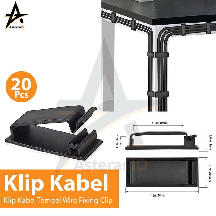 

Klip Kabel Tempel Wire Fixing Clip 20 PCS