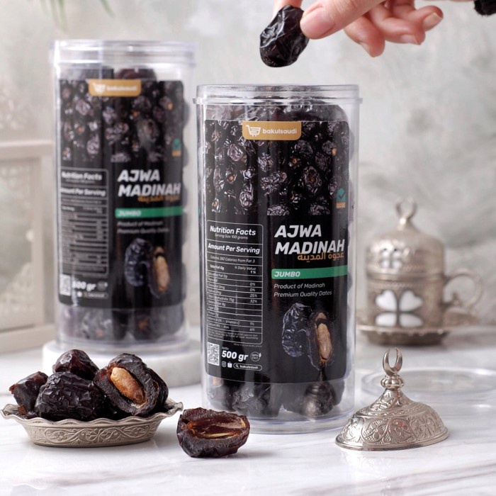 

NeW Kurma Ajwa Jumbo Madinah Premium VIP Kurma Nabi Asli 100% High Quality