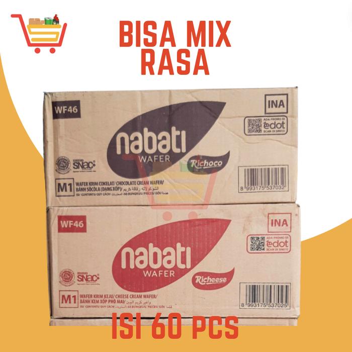 

NeW [NEW! 1 DUS] WAFER NABATI 2000 KEJU COKLAT ISI 60 PCS NABATI MURAH