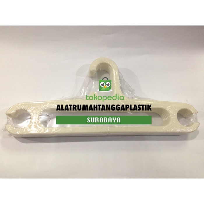 BELANJA 12PCS HANGER PLASTIK TEBAL/ HANGER PUTIH LAUNDRY/ GANTUNGAN BAJU DFR