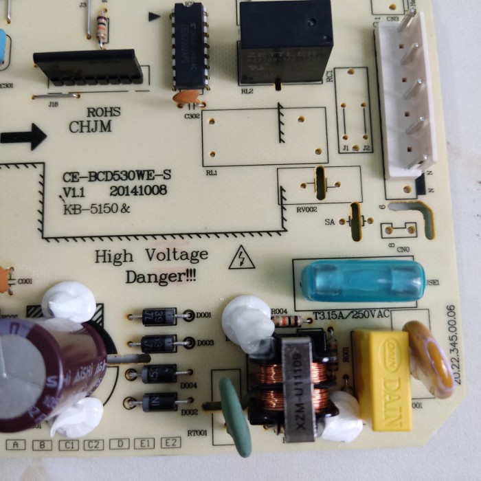 PCB Kulkas MIDEA side by side HC-689WE Modul PCB Kulkas Midea