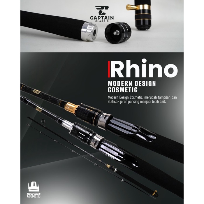 Joran Pancing CAPTAIN RHINO GS 165cm / 180cm ( 6-14lbs - 10-20lbs ) Carbon Solid - Engkus Fishing