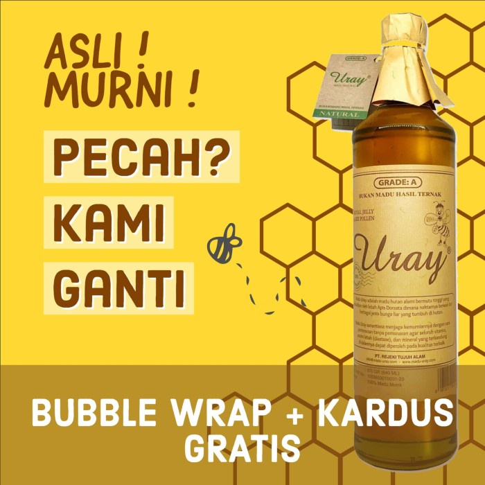

MADU URAY HUTAN LEBAH LIAR ASLI MURNI RAW NATURAL 640ml 640 ml 875 gr