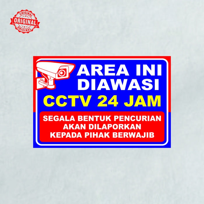 

Stiker Cctv Stiker Anti Air Stiker Kawasan Ini Di Pantau Cctv Plastik