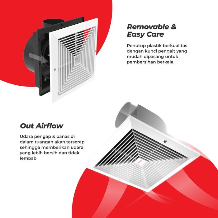 Maspion Exhaust Fan Mv-16Ex Exhaust Plafon Mv16Ex / Mv16 Ex / Mv 16Ex / Mv-16 Ex New