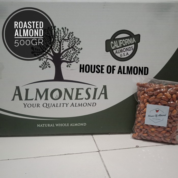 

BARANG TERLARIS Kacang Almond Panggang Premium Almonesia 500gr