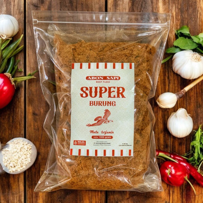 

BARANG TERLARIS Abon Sapi Super cap ELANG 1000 gram / 1 kg