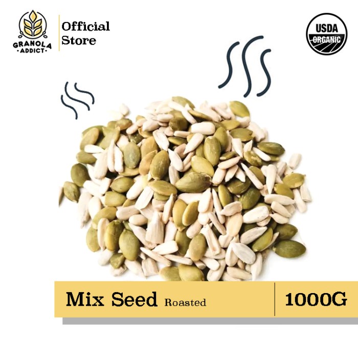 

BARANG TERLARIS Roasted Mix Sunflower & Pumpkin Seeds / Kuaci & Labu Panggang 1KG