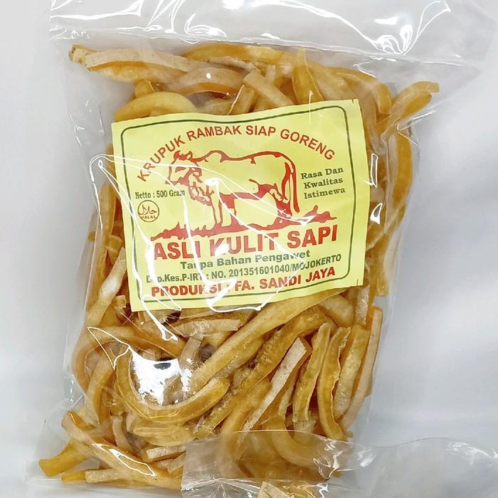 

BARANG TERLARIS Krupuk kulit sapi 1kg mentah fa sandi jaya
