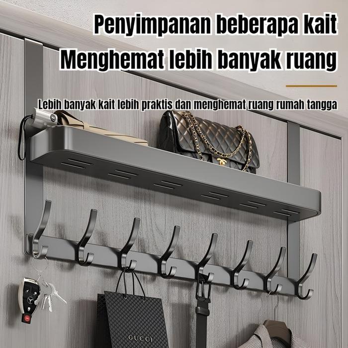 Gantungan Baju Pintu Gantungan Baju Tanpa Bor Dinding Kamar Mandi Kamar Tidur Pintu Belakang