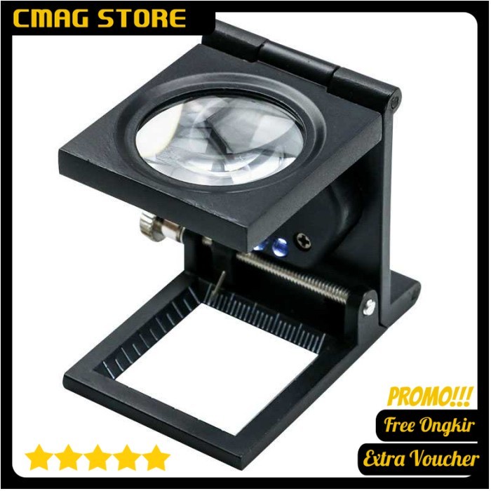 

Kacapembesar Kaca Pembesar Lup Magnifier 10x Foldable LED