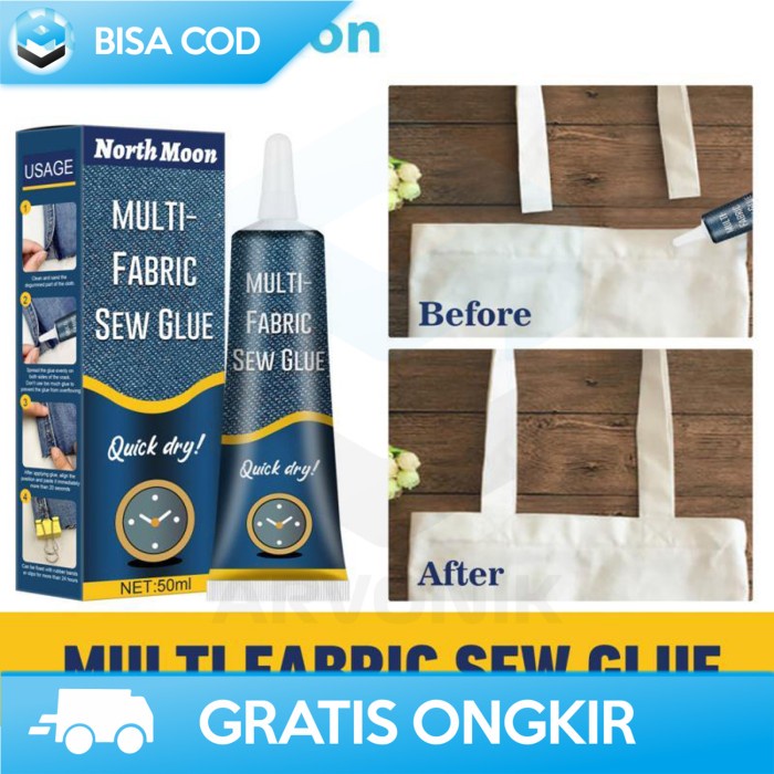 

CAIRAN LEM PEREKAT SUPER KUAT BAHAN KAIN DAN KULIT SEW GLUE 50ML N256