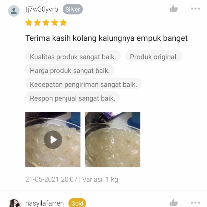 

Kolang Kaling Organik Super