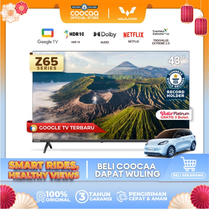 New Coocaa 43 Inch Google Tv-2K Led-Tv (Coocaa 43Z65)