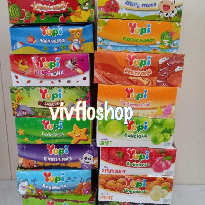 

Permen Jelly Yupi Kemasan Box (24 pcs x 8,5 gram) Aneka Rasa