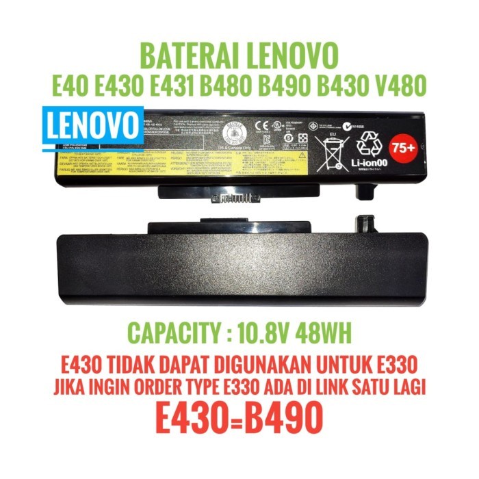 Baterai E430 E431 E435 E440 E445 E530 E531 E535 E540