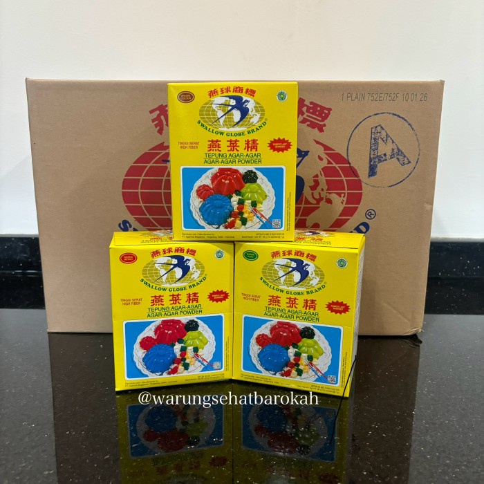 

Ready Stok" Agar-Agar Swallow Globe Brand 1X Dos Isi 12X Sachet