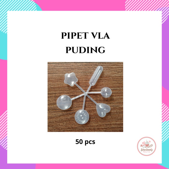 

Ready Stok" 50 Pcs Pipet Bentuk Vla Puding